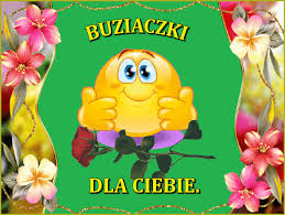 Zielona kartka z emotikonką, która zostawia buziaczki